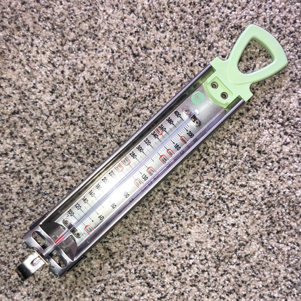 Food network thermometer. Stainless steel for candy jelly deep Fry pot boil clip